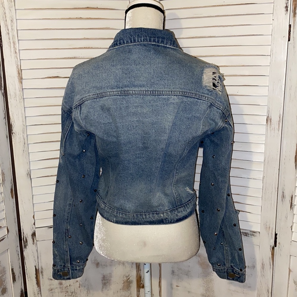 City Chic Embellished Denim Jacket - Picture 7 of 14